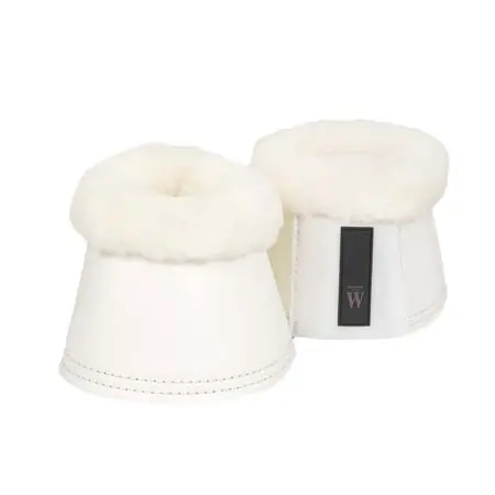 ワルステン(WAHLSTEN) 乗馬 馬用プロテクター ELITE WHITE NEOPRENE BELL BOOTS WITH SHEEPSKIN