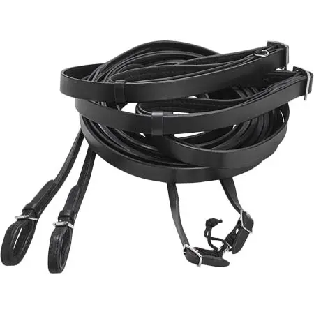 ワルステン(WAHLSTEN) 乗馬 手綱 PREMIUM TRAINING REINS LEATHER, BLACK, 9,5 M