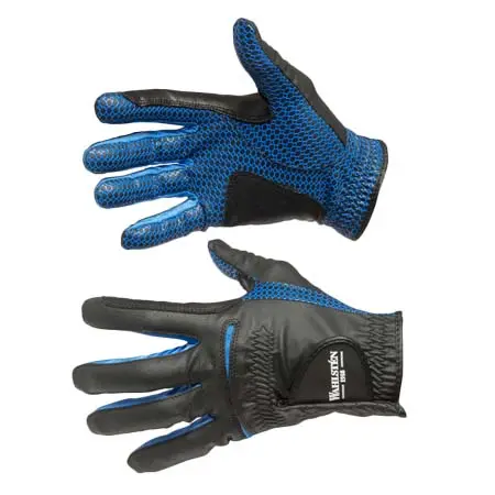 ワルステン(WAHLSTEN) 乗馬 グローブ W-Summer gloves for trotting, black/blue