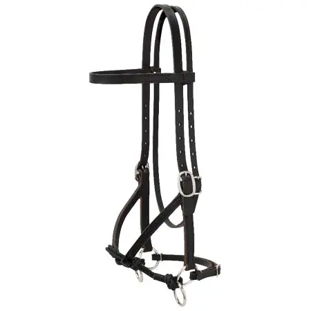ウィーバーエクイン(Weaver Equine) 乗馬 頭絡Justin Dunn Bitless Bridle, Black, 3/4″