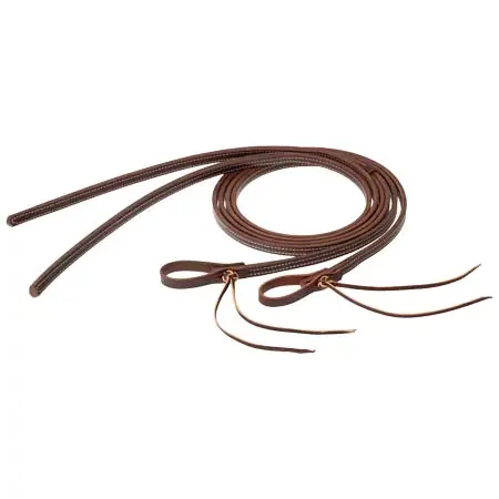 ウィーバーエクイン(Weaver Equine) 乗馬 手綱STS Ranch Signature Tack Latigo Leather Split Rein, Pineapple Knot, 8′