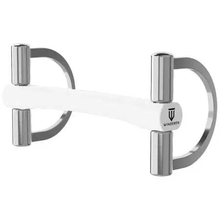 ヴィンデレン(Winderen) 乗馬 ハミ D-ring – Flexi Mullen Mouth 135 mm – White Edition – Comfort