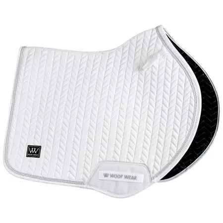 ウーフウェア(Woof Wear) 乗馬 ゼッケン・パッド Herringbone CC Pad White