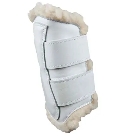 ザルディ(Zaldi) 乗馬 馬用プロテクター LEATHER FLEECE FRONT BOOT