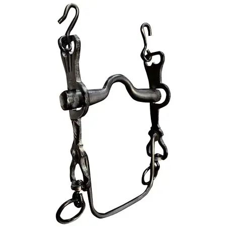 ザルディ(Zaldi) 乗馬 ハミ SPANISH BIT BLACK STAINLESS STEEL FIXED 5/8 nº2C 12.5cm