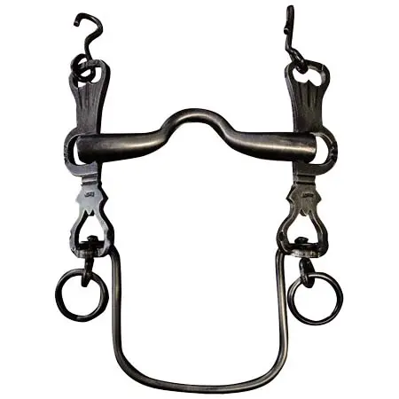 ザルディ(Zaldi) 乗馬 ハミ SPANISH BIT BLACK STAINLESS STEEL JOINTED 5/5 nº2H 12.5cm