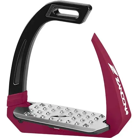 ザンドナ(Zandona) 乗馬 鐙・鐙革 Zandona Safety Stirrups Omnia Black/Bordeaux