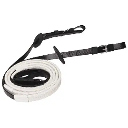 ジルコ(Zilco) 乗馬 手綱 16mm Rein Buckle End – Black/White Grip