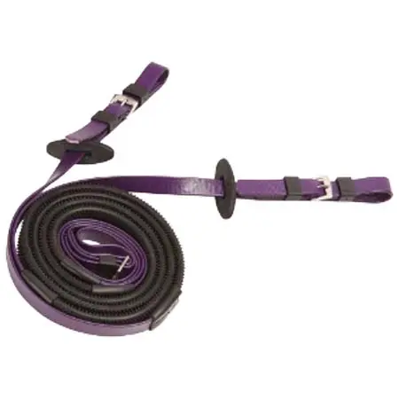 ジルコ(Zilco) 乗馬 手綱 16mm Rein Buckle End – Purple/Black Grip