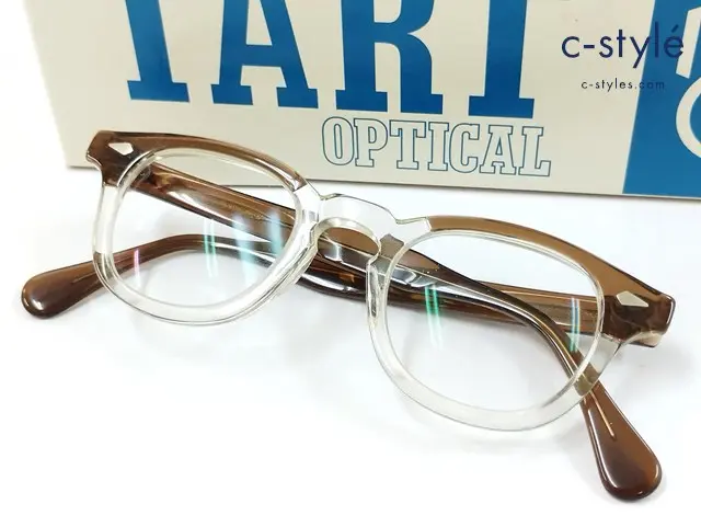 JULIUS TART OPTICAL ジュリアスタートオプティカル メガネ 44□22 ブラウン×クリア 度入り
