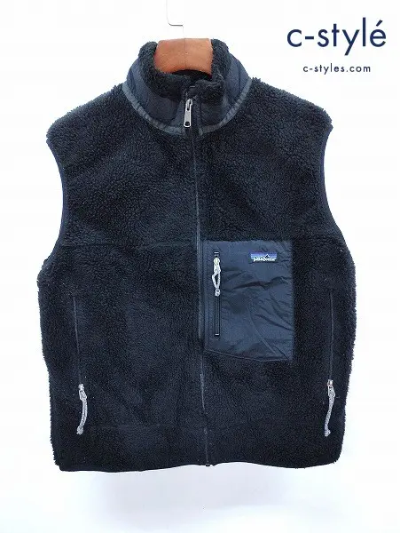 Patagonia パタゴニア フリースベスト L ブラック USA製 W714F