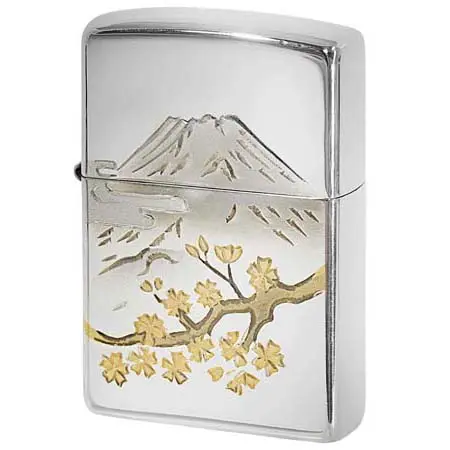 ジッポー(ZIPPO) スターリングシルバー 桜富士