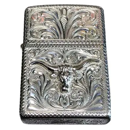 ジッポー(ZIPPO) スターリングシルバー シルバーキング 15SLV-1 バッファロースカル