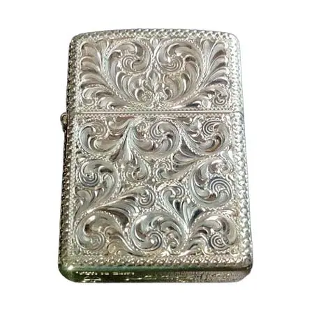 ジッポー(ZIPPO) スターリングシルバー シルバーキング 26SLV-9E Armor 5面手彫り彫刻