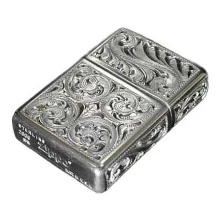 ジッポー(ZIPPO) スターリングシルバー シルバーキング アーマー 26SLV-3 手彫 5面加工