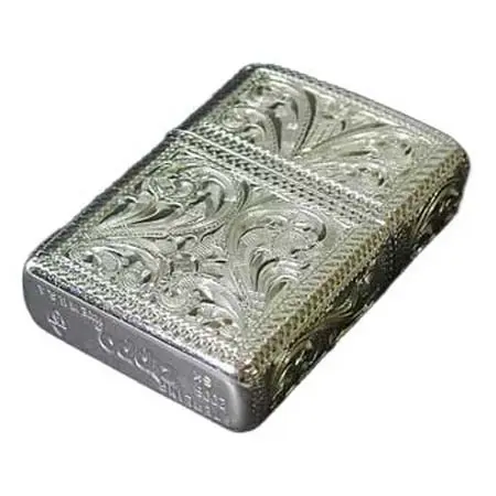 ジッポー(ZIPPO) スターリングシルバー シルバーキング アーマー 26SLV-1 手彫 5面加工