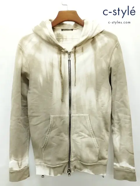 BALMAIN バルマン BHR C&S HOODIE TIE DYE パーカー XS ベージュ系