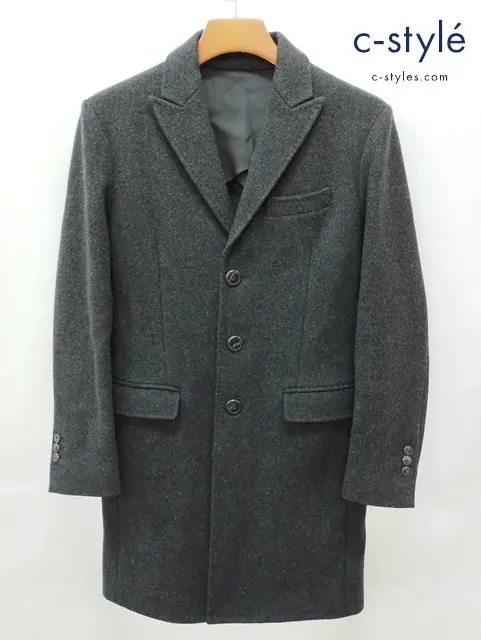 DSQUARED2 ディースクエアード チェスターコート 42 ブラック S74AA0101