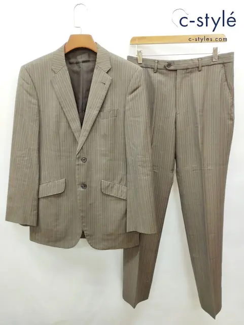 Paul Smith ポールスミス スーツ L ブラウン系 ストライプ柄 2B PL-HK-32024