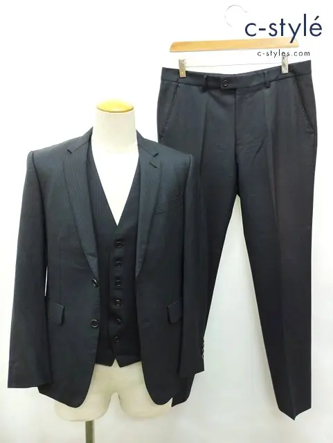 Paul Smith×ErmenegildoZegna ポールスミス×エルメネジルドゼニア スーツ L ネイビー系 3ピース 2B