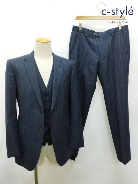 Paul Smith LONDON ポールスミスロンドン スーツ L ネイビー ストライプ 3ピース 2B