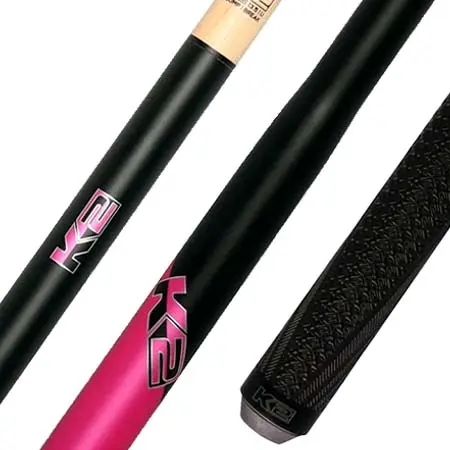 K2(ケーツー) ビリヤード キュー ブラック＆ピンク 5 in 1 ブレイク/ジャンププールキュー