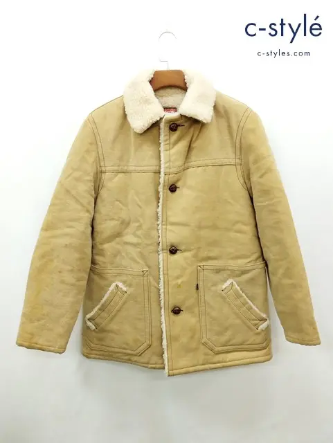 LEVI’S リーバイス ボアランチコート L ベージュ系 コットン100% USA製 70672 0322