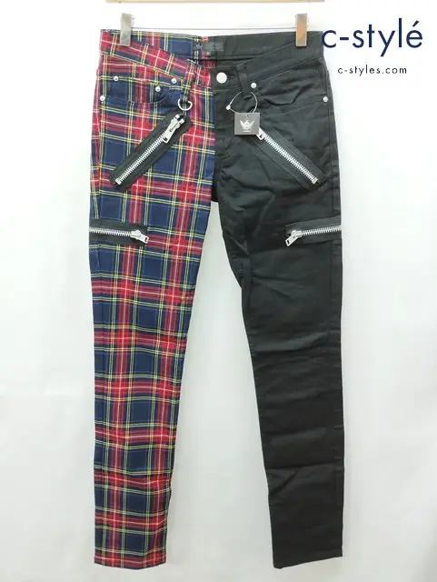 666 ORIGINAL CLOTHING トリプルシックスオリジナルクロージング スキニーパンツ 28 マルチカラー 日本製