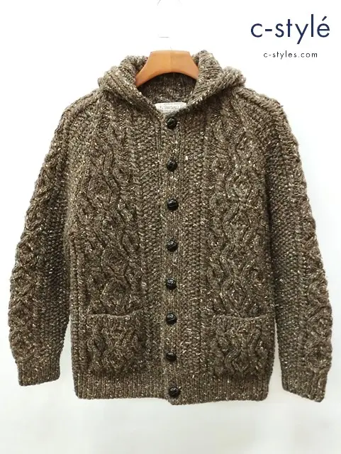 INVERALLAN インバーアラン ニットカーディガン ブラウン 英国製