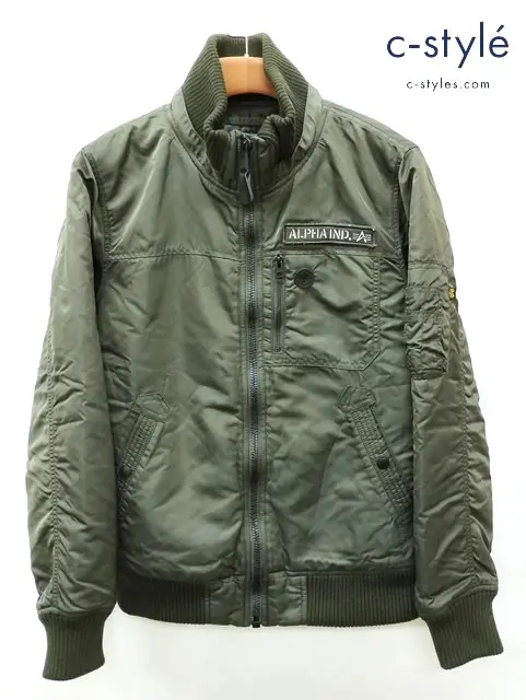 ALPHA INDUSTRIES アルフェインダストリーズ 中綿フライトジャケット L カーキ TA1049-076