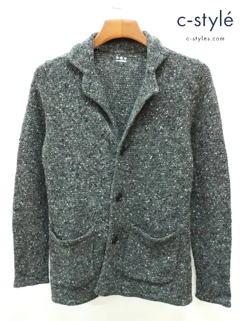 three dots スリードッツ ニットジャケット グレー系 3B