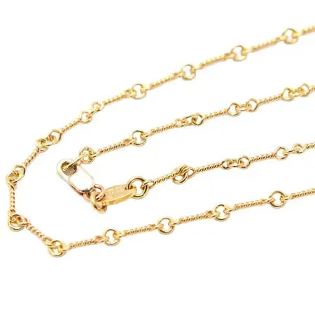 クロムハーツ(CHROME HEARTS) ネックレス ツイストチェーン ゴールド 22K 24インチ