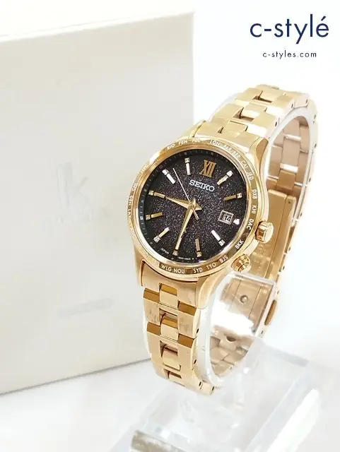 SEIKO セイコー 腕時計 ゴールド×ブラック LUKIA ssvv062