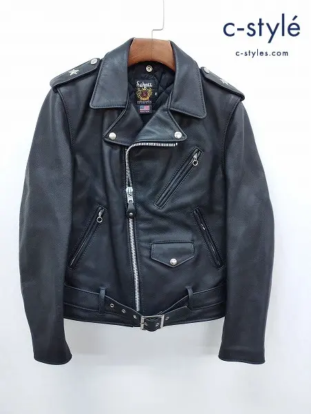 Schott×BEAMS×Disney ショット×ビームス×ディズニー ライダースジャケット 36 ブラック レディース