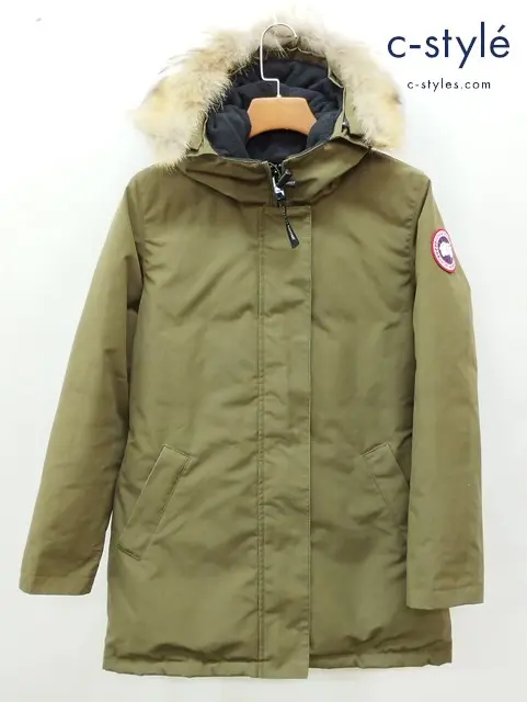 CANADA GOOSE カナダグース ダウンコート L カーキ 3037LA レディース