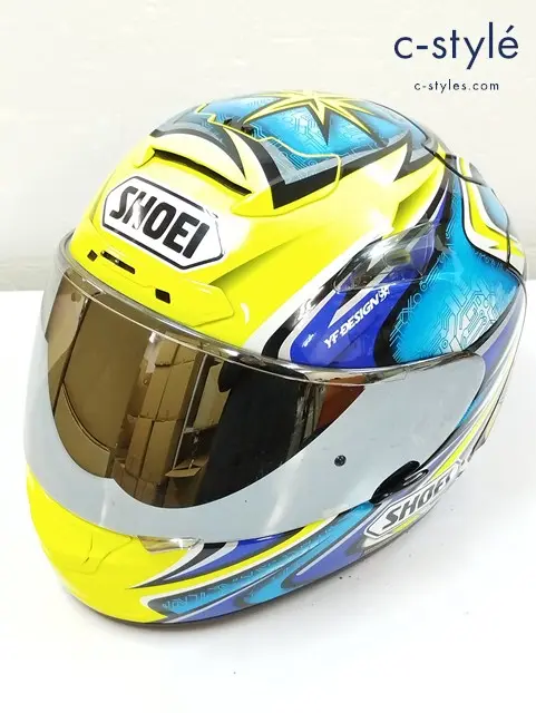 SHOEI ショウエイ ヘルメット L 59-60cm イエロー×ブルー X-14 DAIJIRO