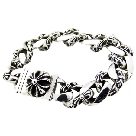 クロムハーツ(CHROME HEARTS) ブレスレット ファンシーチェーン ボックス ブレスレット 15リンク