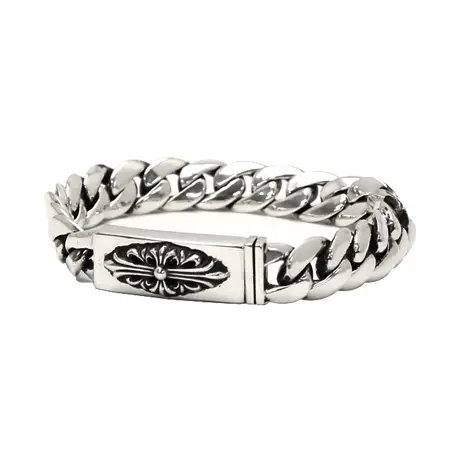 クロムハーツ(CHROME HEARTS) ブレスレット ベビーIDフローラルクロスブレスレット