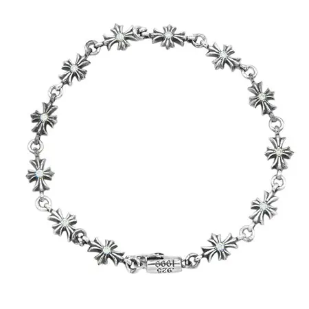 クロムハーツ(CHROME HEARTS) ブレスレット タイニーE CHプラスブレスレット with パヴェダイヤモンド 12リンク
