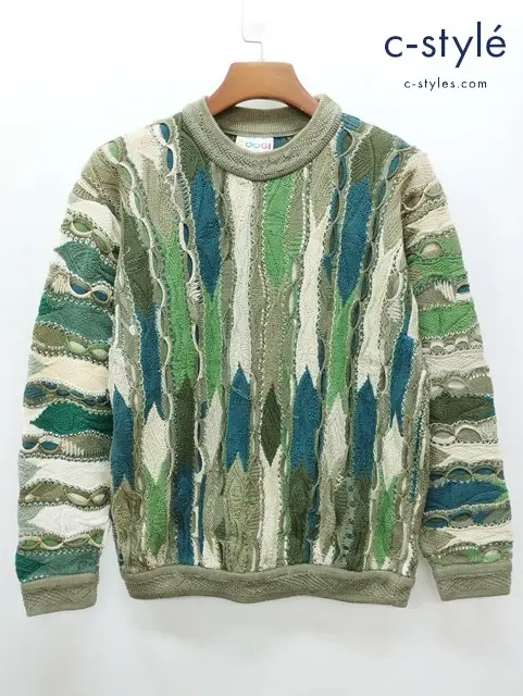 COOGI クージー ニット SS グリーン系 セーター 3D オーストラリア製