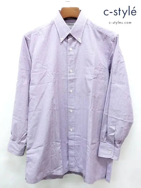 Charvet シャルベ シャツ 39 マルチカラー 長袖 チェック柄 フランス製 綿100%