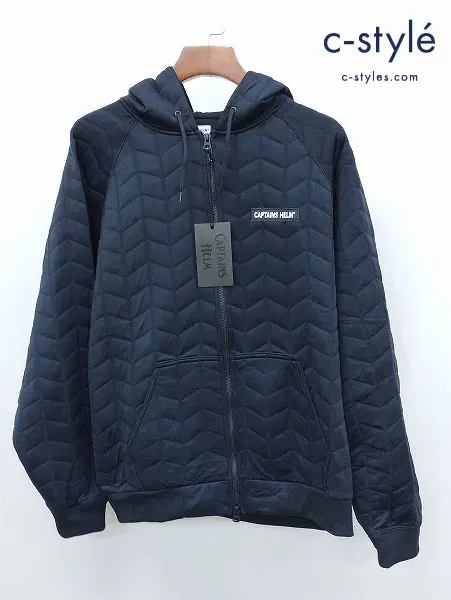 CAPTAINS HELM キャプテンズヘルム THINSULATE QUILT MIL SPEC HOOD JACKET ジャケット L ブラック
