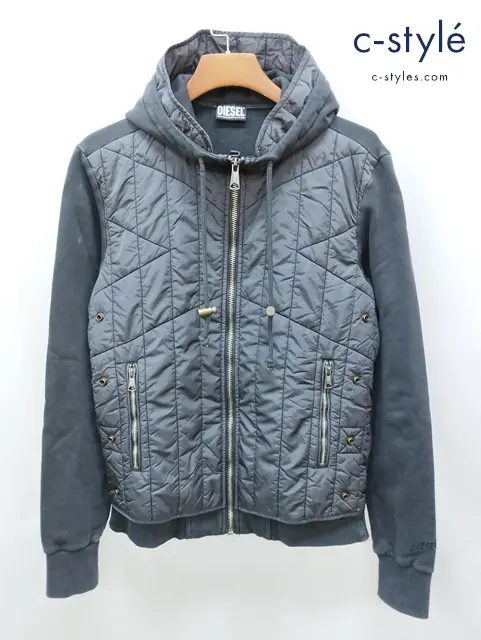 DIESEL ディーゼル フードジャケット M グレー系 J-VESTER A030403 0LCAL