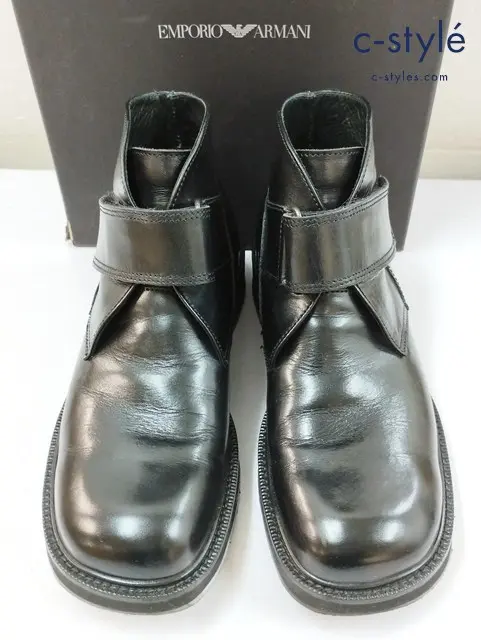 EMPORIO ARMANI エンポリオアルマーニ ショートブーツ 40 ブラック EU0091