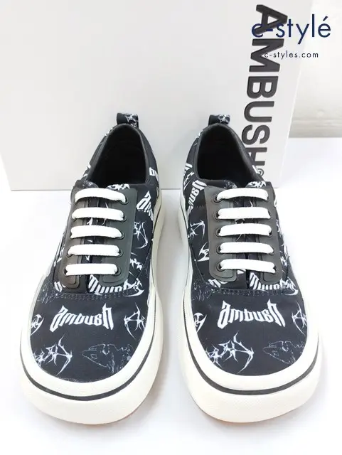 AMBUSH アンブッシュ スニーカー 41 ブラック VULCANIZED LACE CANVAS BMIA012F23FAB0011001