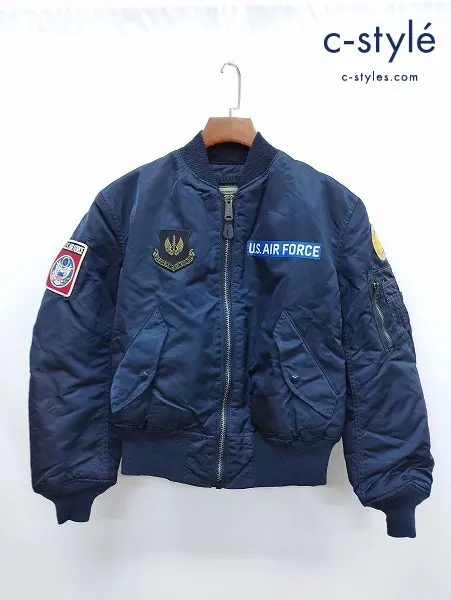 ALPHA INDUSTRIES アルファインダストリーズ フライトジャケット M ネイビー MA-1 USA製