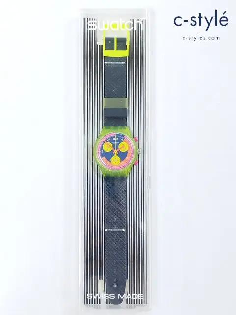 Swatch スウォッチ 腕時計 ネイビー系 GRAND PRIX SCJ101 クロノグラフ クォーツ