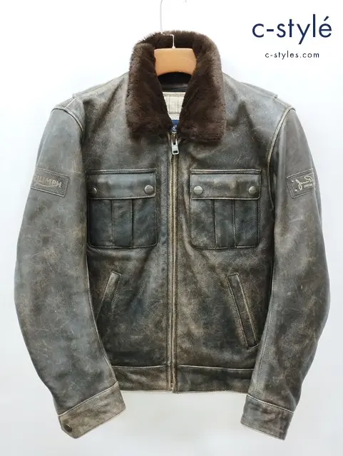 TRIUMPH トライアンフ レザージャケット 38/48 ブラウン James Dean SPECIAL EDITION 857078