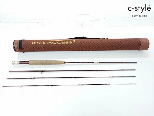 ORVIS オービス フライロッド ブラウン系 ACCESS 8′ wt 2・1/4 oz 4wt line MID FLEX 釣り竿