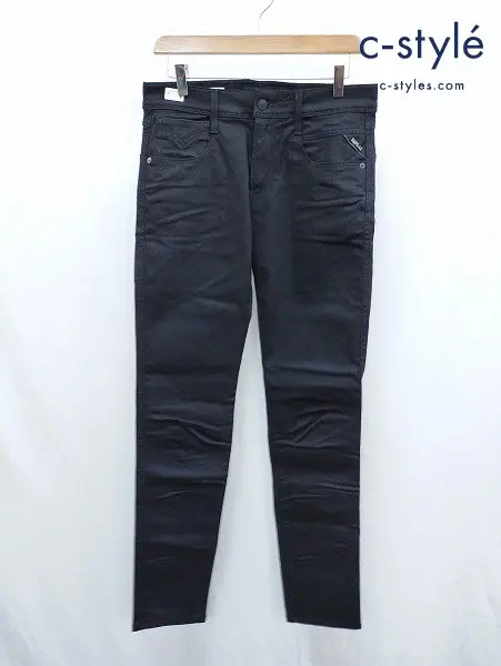 REPLAY リプレイ デニムパンツ 30 ブラック ANBASS M 914Y.000.661RB01